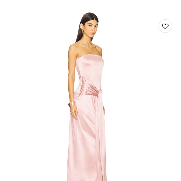 Michael Costello Pink Strapless Gown for Prom